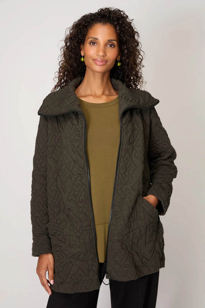 Geo Abstract Quilted Jacket
