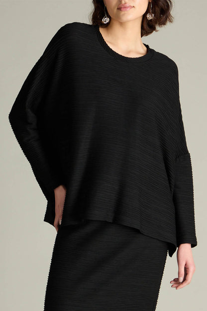 Textured Wave Jersey Boxy Top