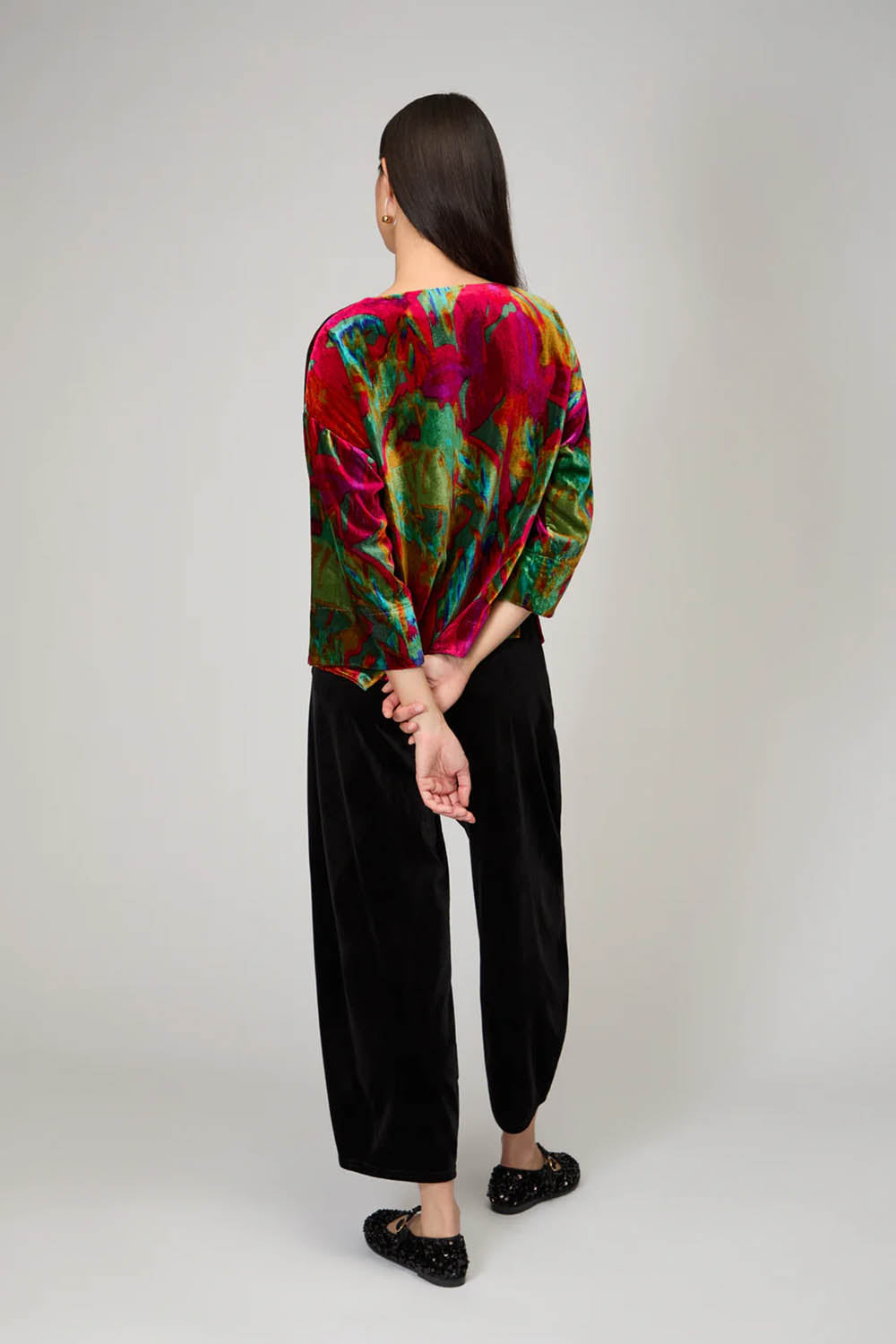 Blurred Botanicals Velvet Top