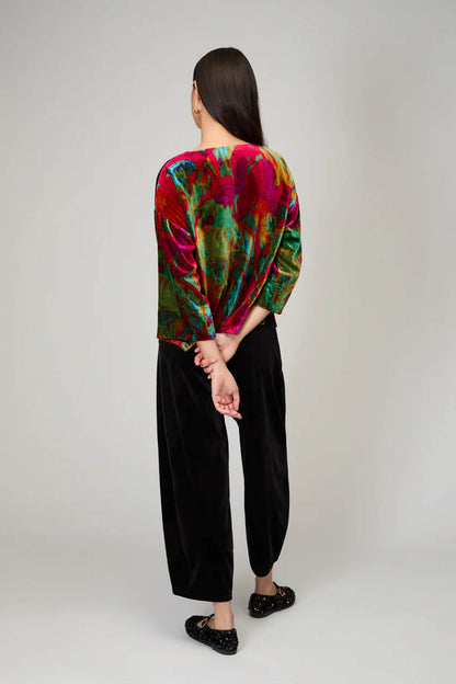 Blurred Botanicals Velvet Top