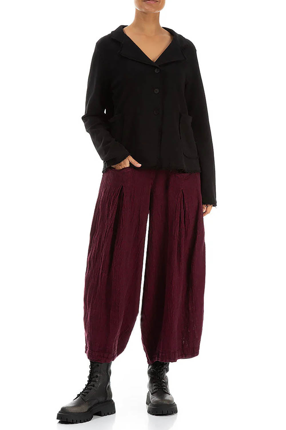 French Terry Cotton 71268 Collared Jacket