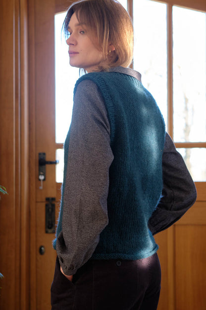 Hand Knitted Heather Vest