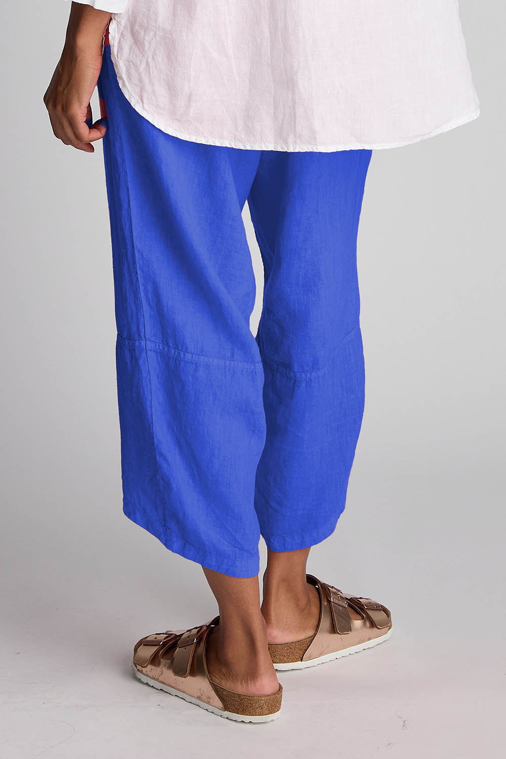 Linen Tulip Hem Bubble Trousers