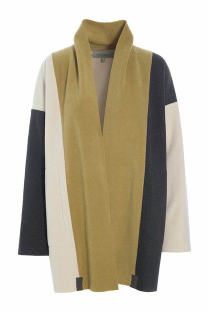 Fleece Patch Cardigan