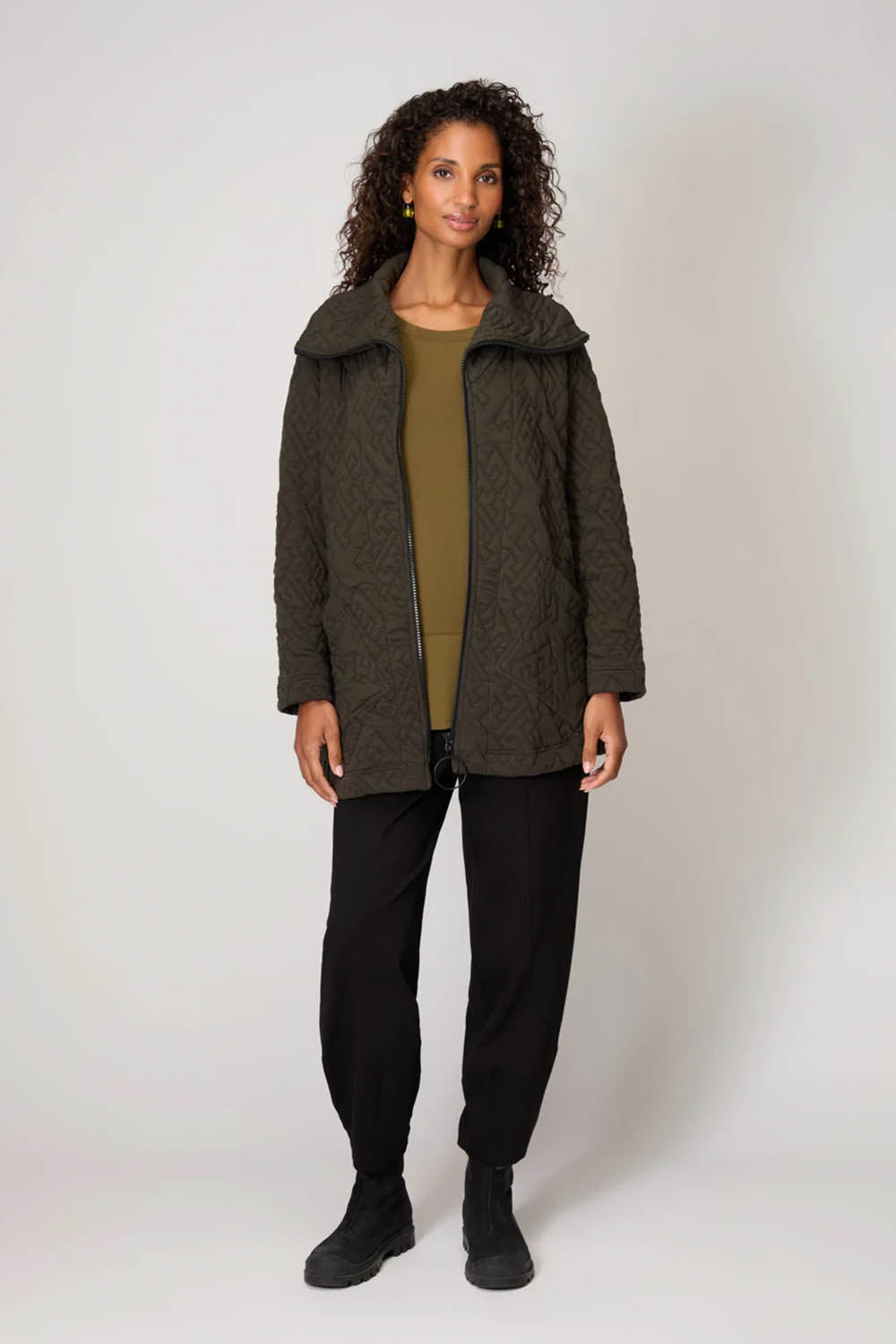 Geo Abstract Quilted Jacket