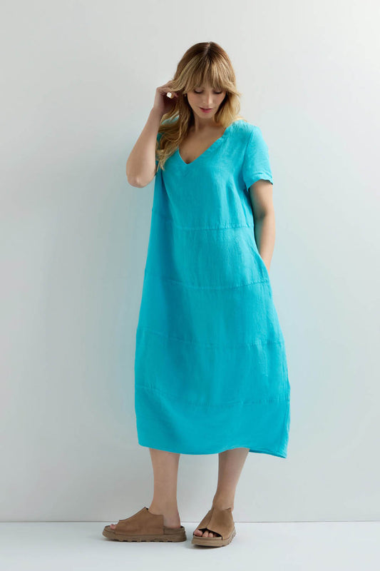 Organza Linen Panelled Bubble Dress