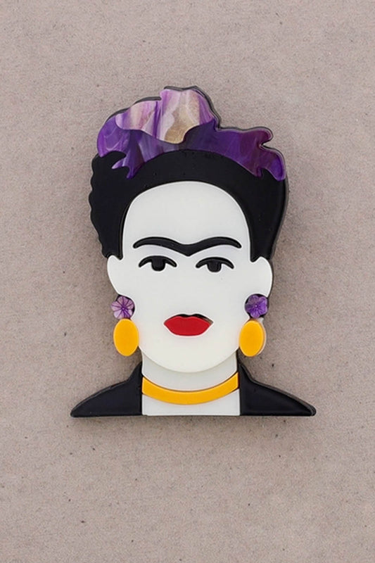 Frida Face Brooch