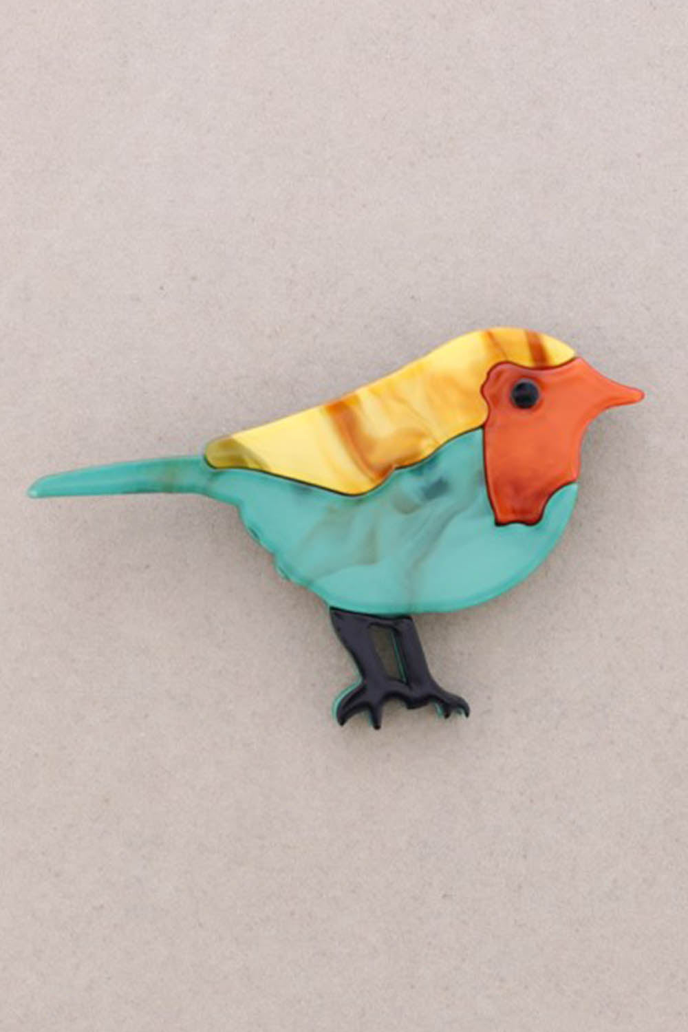 Sonata Resin Bird Brooch Pink