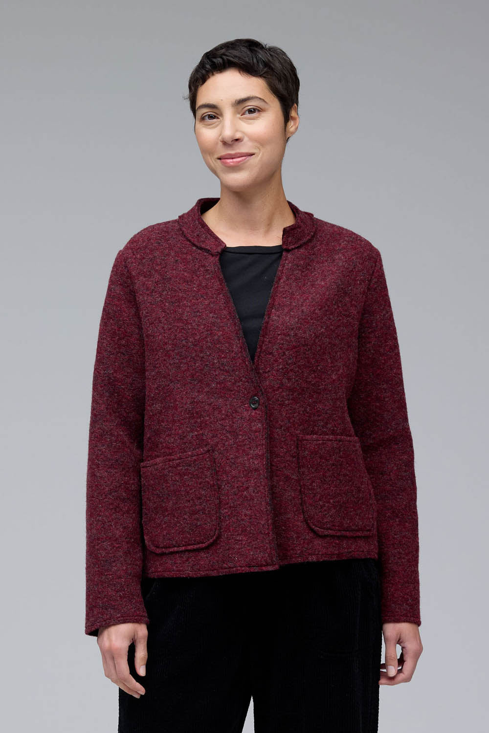 Boiled Wool A-line Jacket