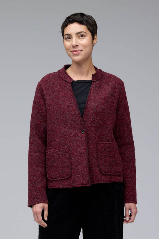 Boiled Wool A-line Jacket