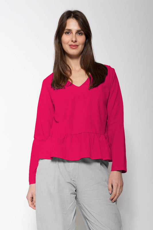 Needlecord Frill Hem Top