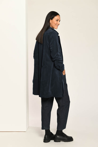 Mandarin Collar Cord 9554 Coat