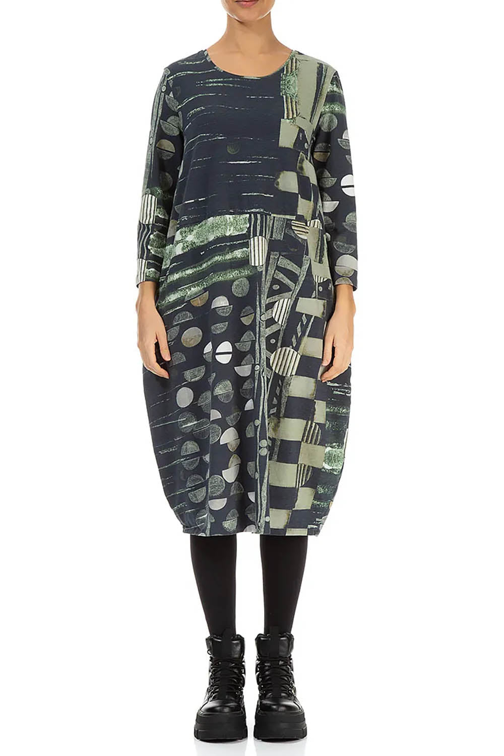Jersey 3/4 Sleeve 91633 Dress