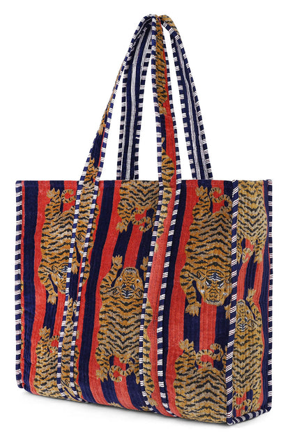 Velvet Tibetan Tiger Tote