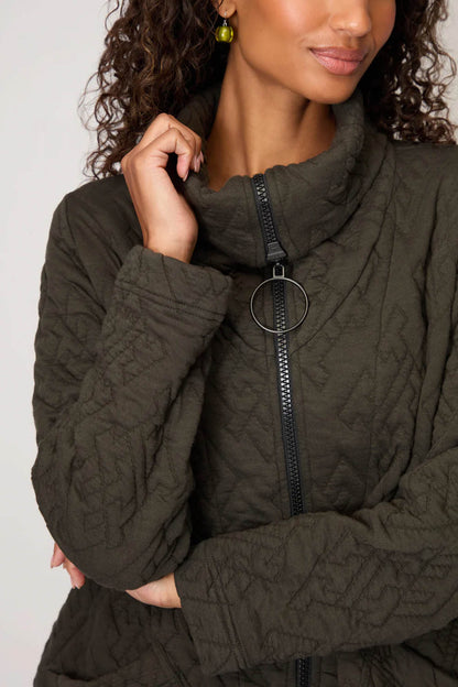Geo Abstract Quilted Jacket