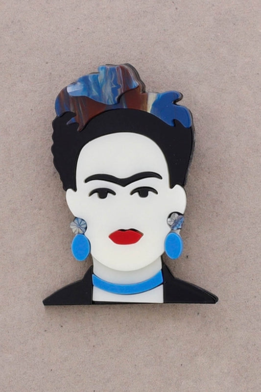 Frida Face Brooch