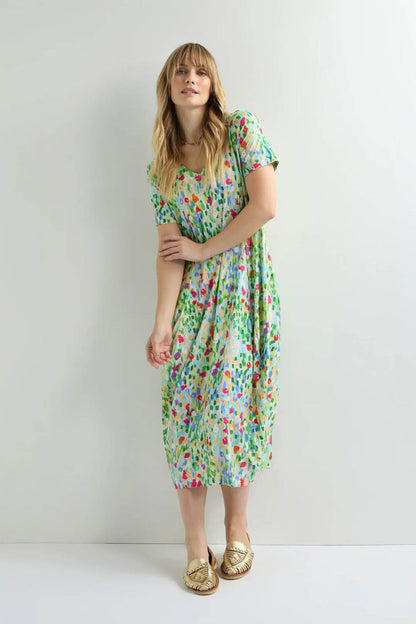 Impressionist Garden Jersey Dress