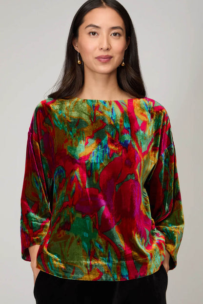 Blurred Botanicals Velvet Top