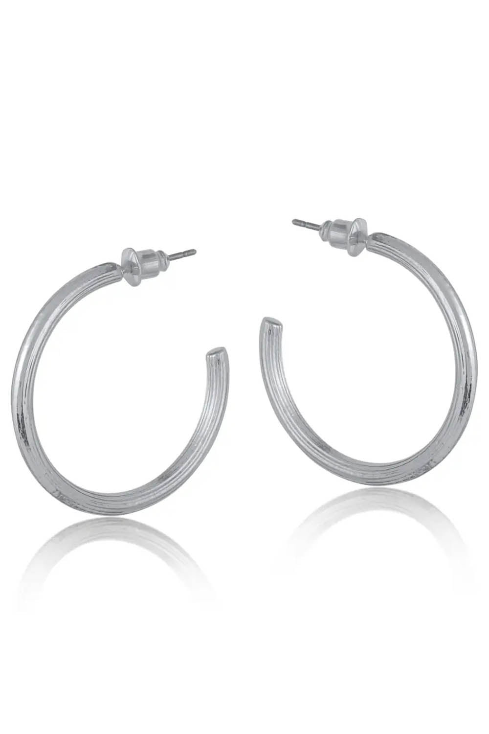 Anthonia Halo Plated Hoop Earrings