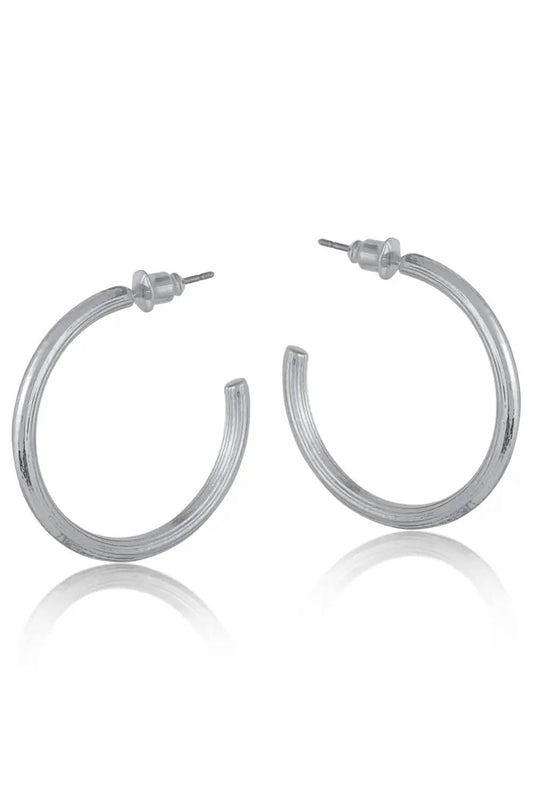 Anthonia Halo Plated Hoop Earrings