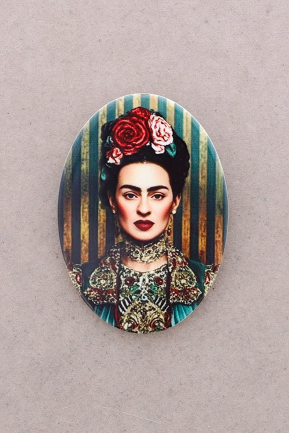 Frida Resin Oval Brooch