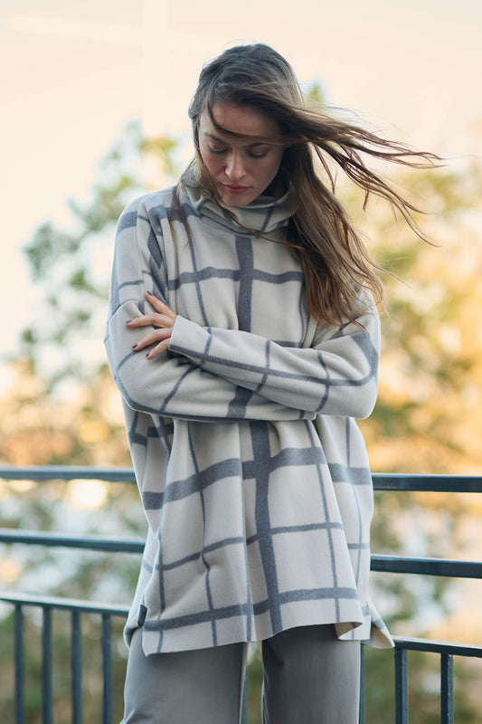 High Neck Fleece Tunic