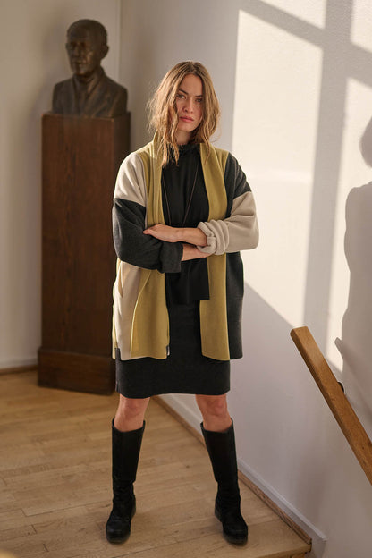 Fleece Patch Cardigan