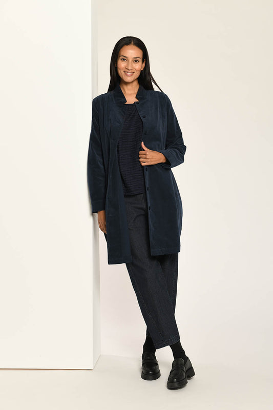 Mandarin Collar Cord 9554 Coat