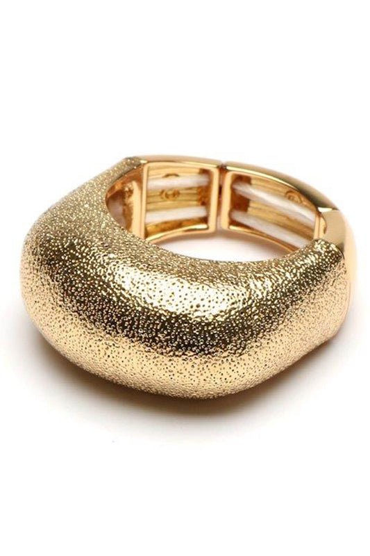 Eliza Gracious Matt Finish Chunky Band Ring Gold