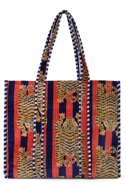 Velvet Tibetan Tiger Tote
