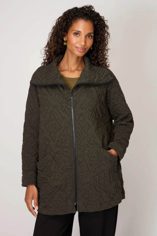 Geo Abstract Quilted Jacket