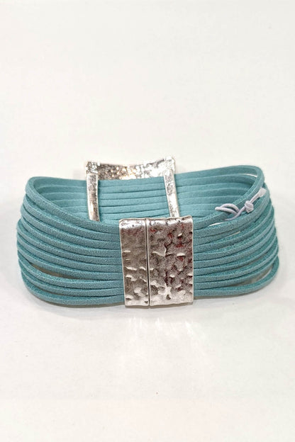 Eliza Gracious Suede Stranded Beaten Effect Bracelet 