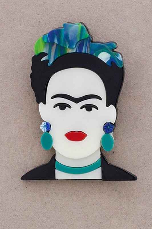 Frida Face Brooch