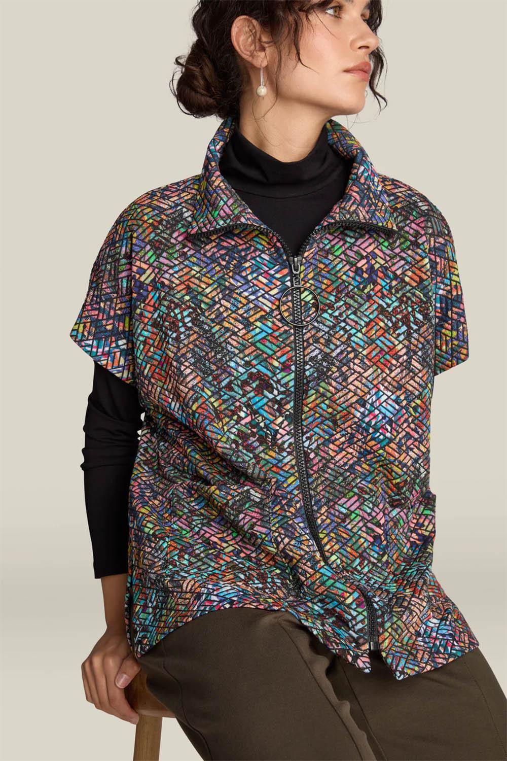 Diamond Jacquard Jersey Jacket