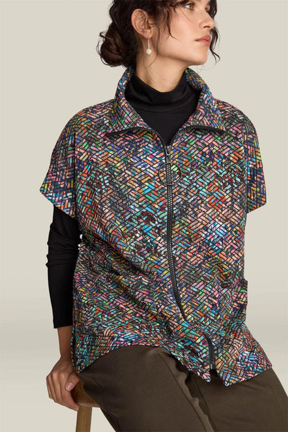 Diamond Jacquard Jersey Jacket