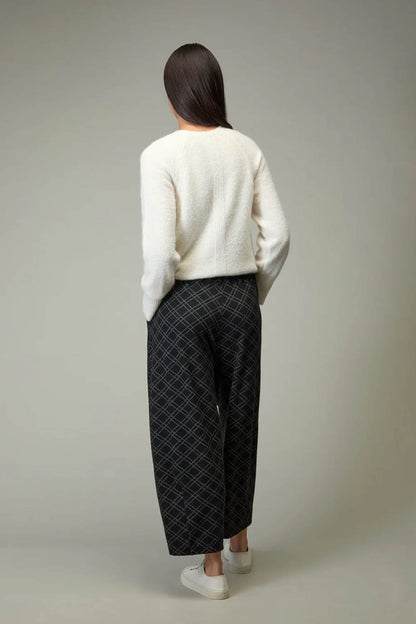 Layered Square Jacquard Trousers