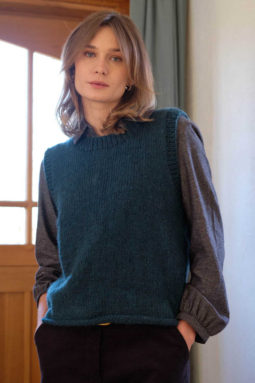 bibiy.ビビィ★B. CLUB KNIT VEST Hand Knitted Heather Vest – Jessie Juniper