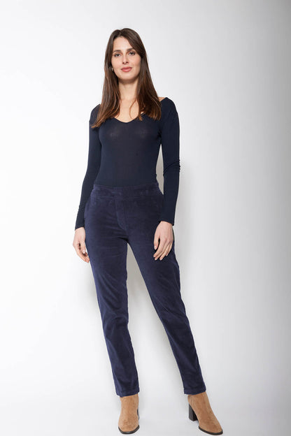 Straight Leg Velvet Trousers