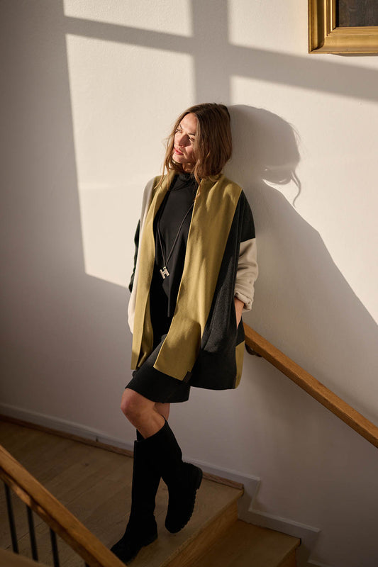 Fleece Patch Cardigan