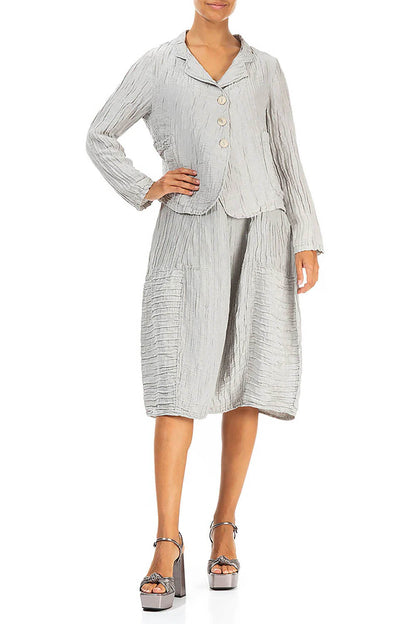 Crinkled Silk 7844 Short Jacket