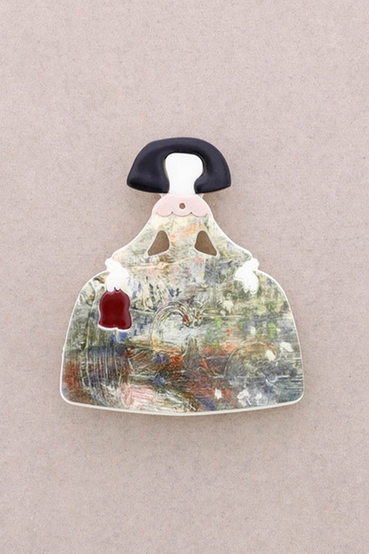 Magnetic Watercolour Menina Brooch