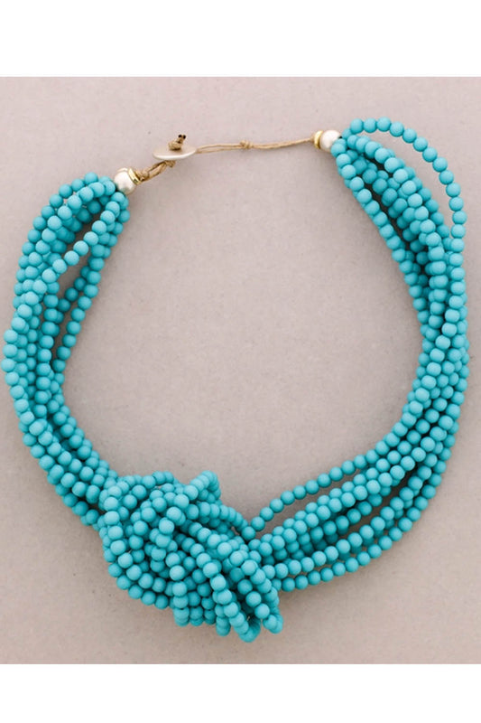 Beaded Knot Choker Necklace
