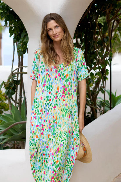 Impressionist Garden Jersey Dress
