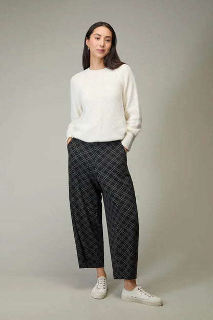 Layered Square Jacquard Trousers