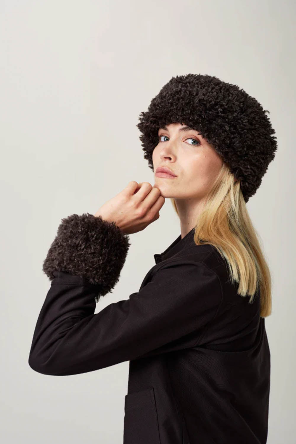 Faux Sheepskin Sherpa Hat