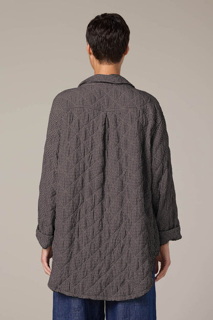 Crinkle Quilt Big Shirt Jacket