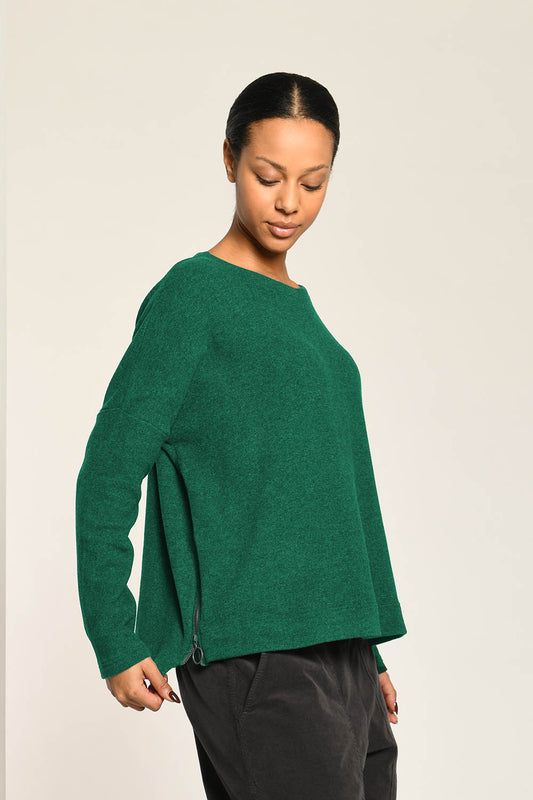 Boxy Side Zip 9541 Sweater