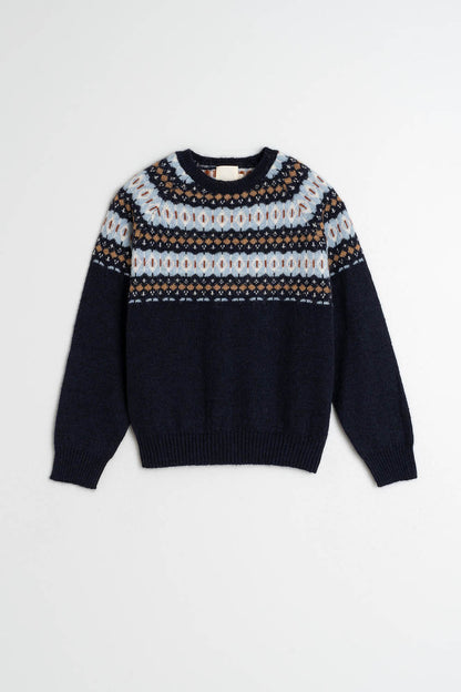 Jacquard Border Sweater