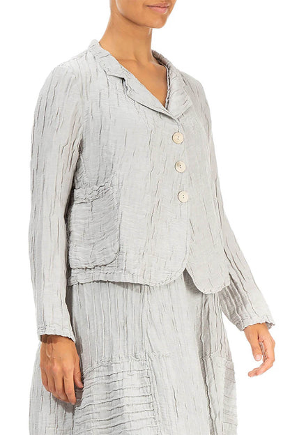 Crinkled Silk 7844 Short Jacket