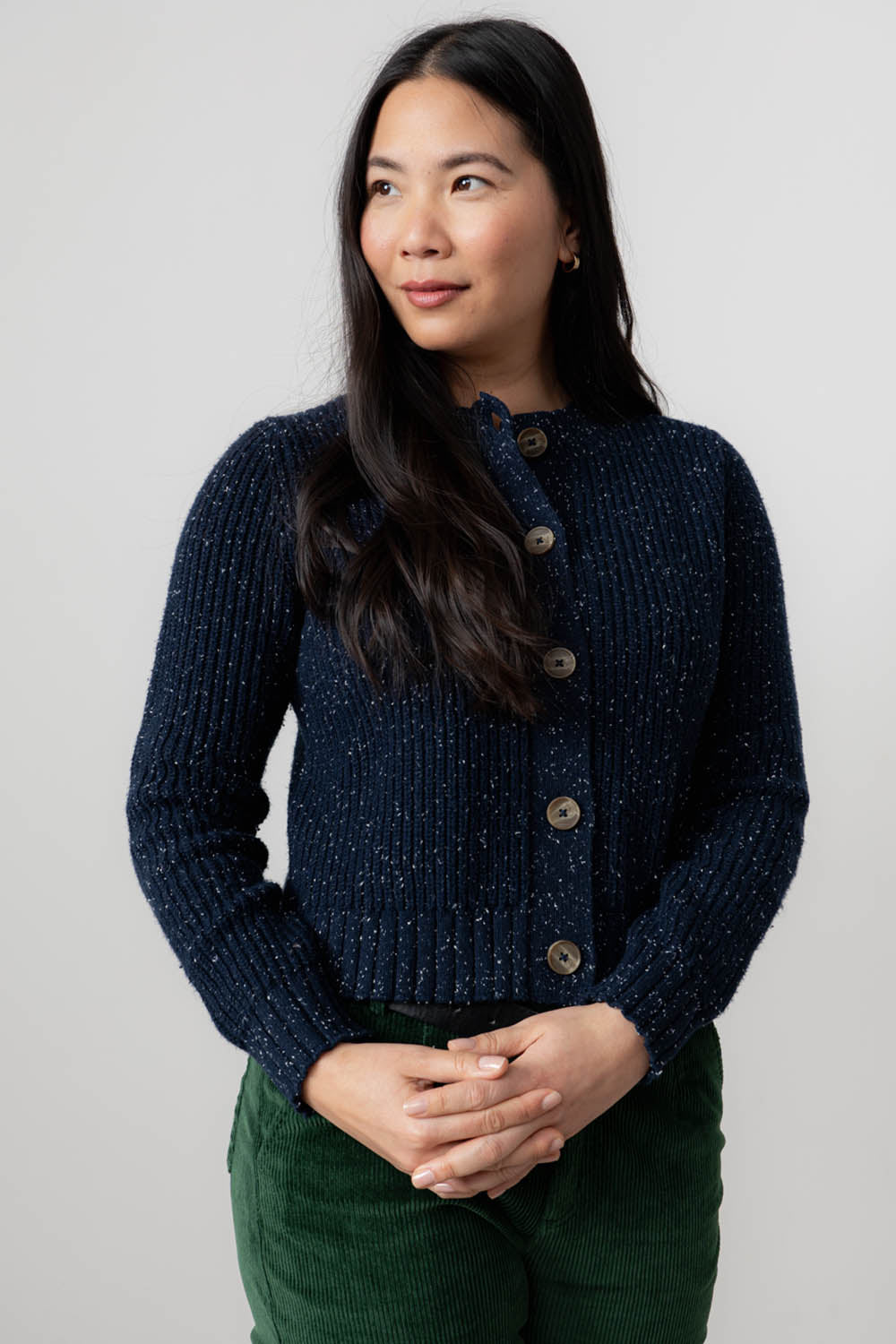 June Rib Fleck Knit Cardigan